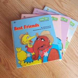 Vintage Golden Book Sesame Street Growing Up Hardcover Books