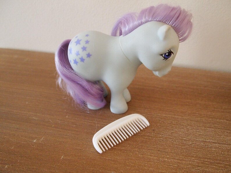 Mlp Using Comb Vintage My Little Pony Collector Set, Concave Foot Ponies With Combs - Etsy