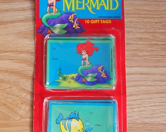 Vintage Cleo Disney The Little Mermaid Gift Tags