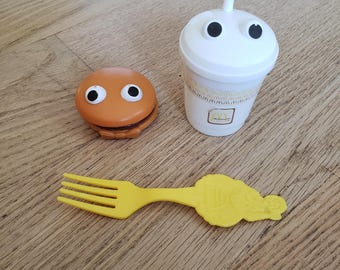 Vintage McDonalds Pretend Play Fisher Price Fun With Food Happy Meal Toys