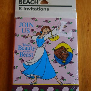 Vintage Disney Beauty and the Beast Inviti alla festa di compleanno