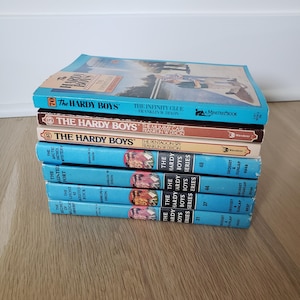 Vintage Hardy Boys Blue Hard Cover & Paperback Mystery Stories Franklin W. Dixon
