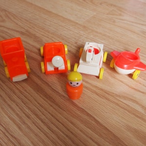 Vintage Fisher Price Little People and Cars