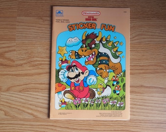 Nintendo Super Mario Brothers Sticker Fun Coloring Book