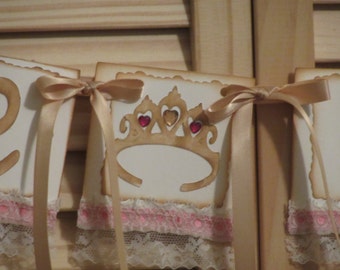 Little Princess Baby Shower Banner, Vintage Baby Shower Banner, Little Princess Banner, Nursery Banner,