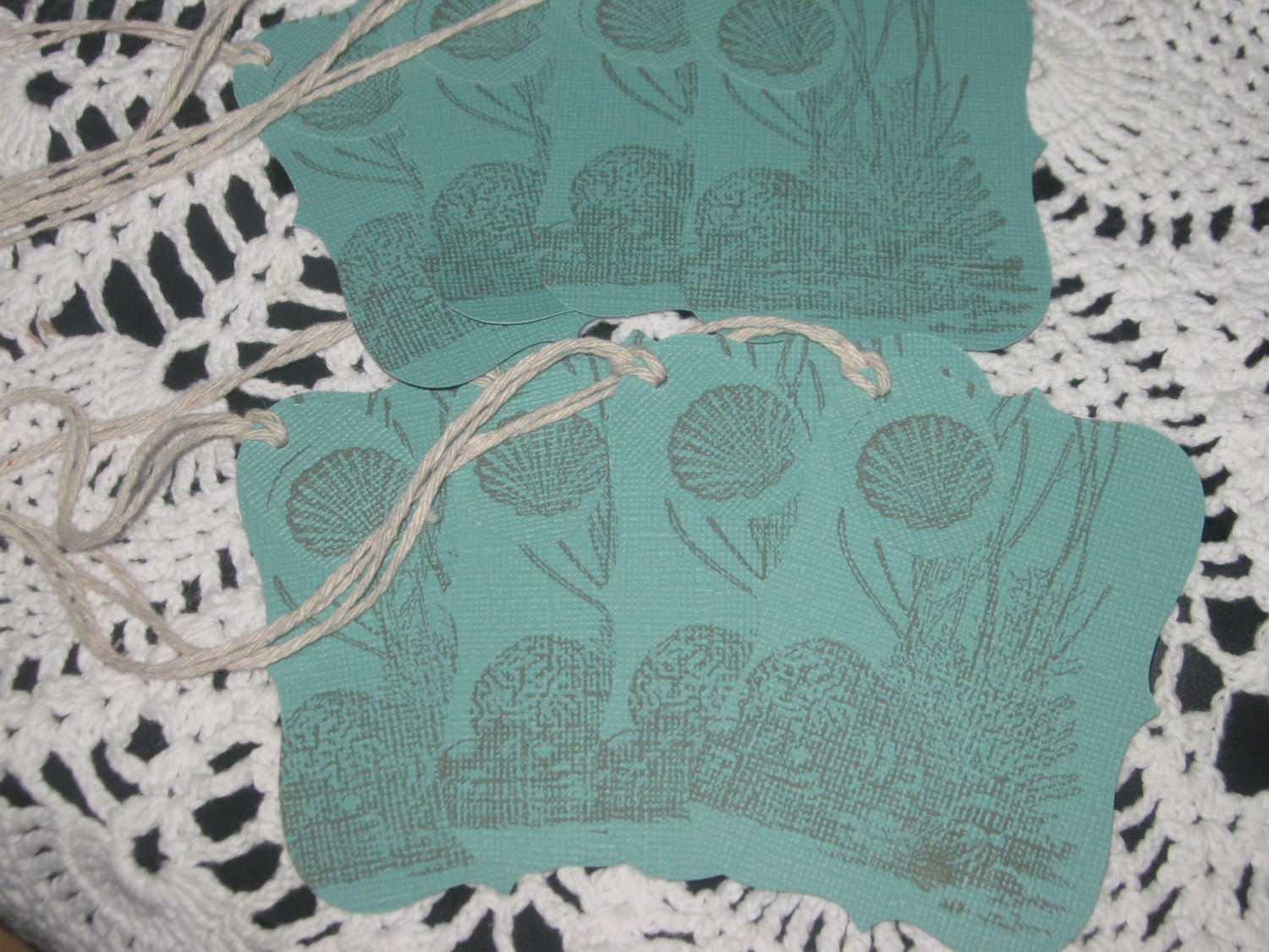 Shells Gift Tags, Hang Tags, Wish Tags, Party Favors - Etsy