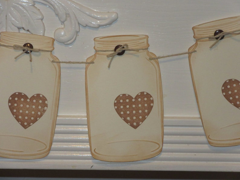 Polka Dot Valentine Banner Mason Jar Valentines image 2