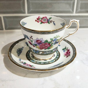 Vintage Paragon Bone China Floral Teacup and Saucer &quot;Tree of Kashmir&quot; by Appointment to Her Majesty The Queen, Made in England