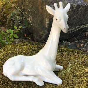 Vintage 1976 Fitz and Floyd Hand-painted White Giraffe 7.75
