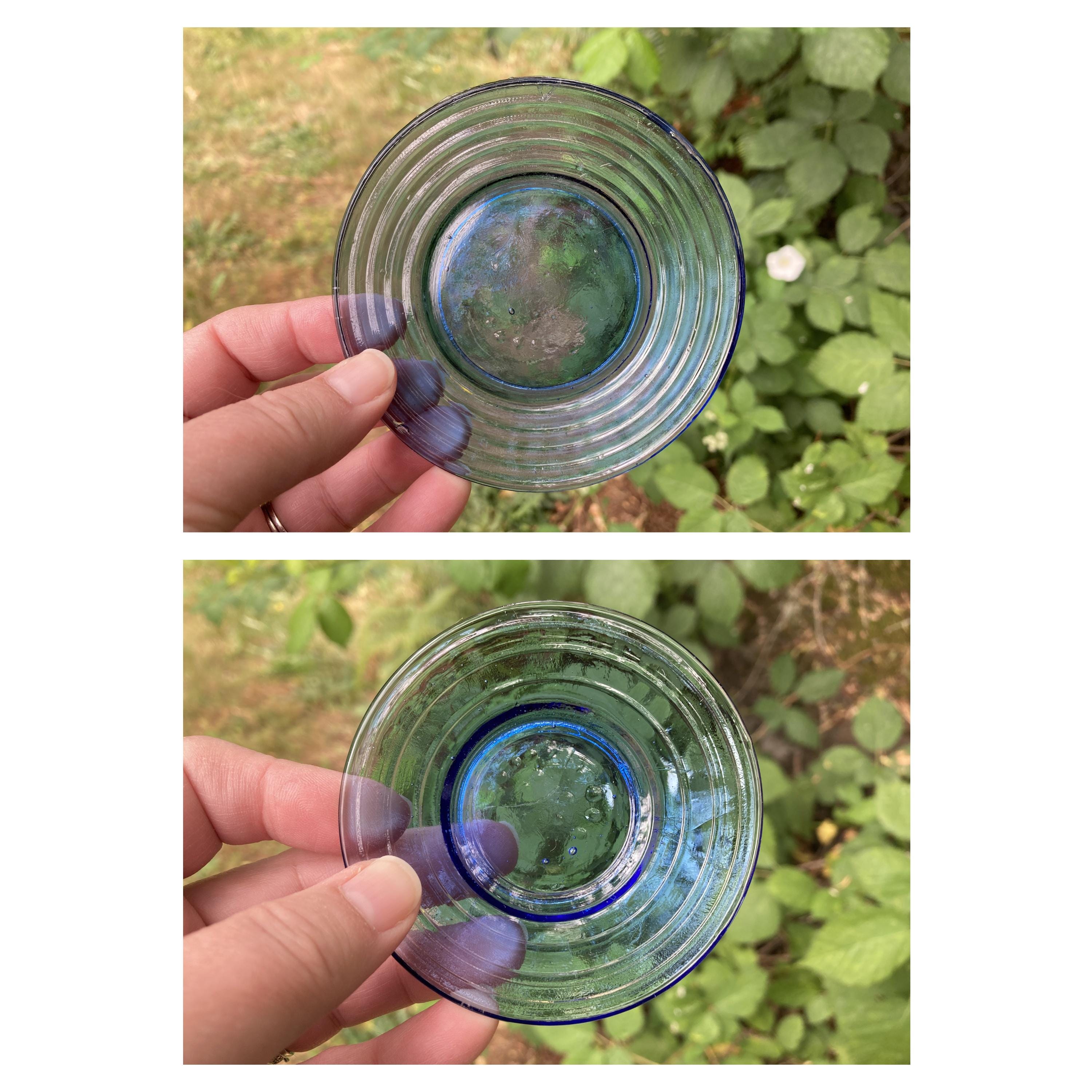 Vintage 21-piece Akro Agate Cobalt Blue Glass Child's Miniature