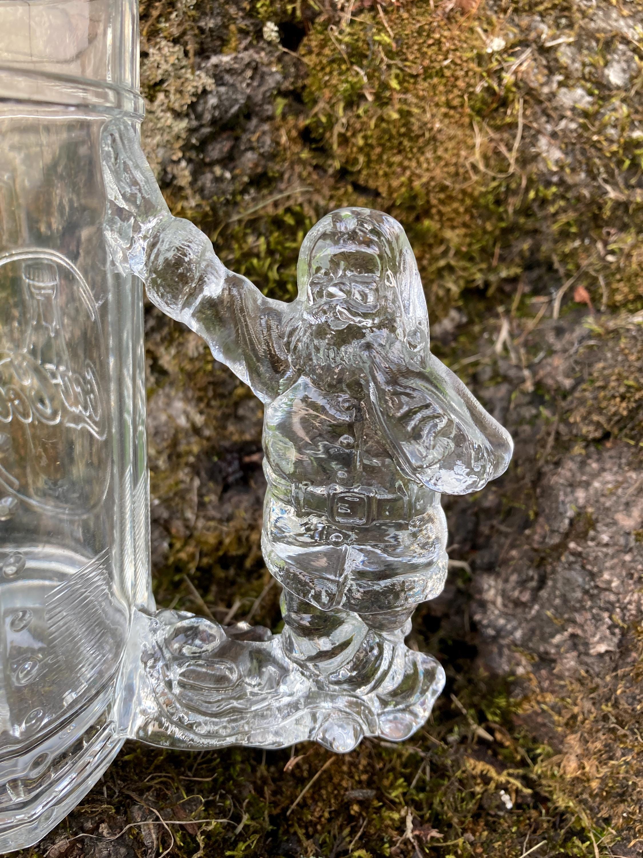 Vintage 1990's Coca-cola Heavy Glass Christmas 