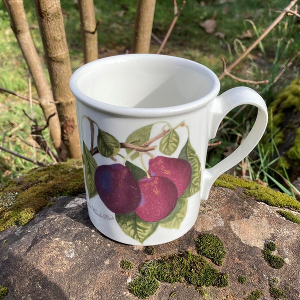 Vintage Portmeirion Pomona Coffee Cup / Mug "The Reine Claude Plum" (Made in England)