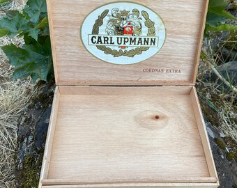 ヴィンテージ 空の木製カール アップマン シガー ボックス - Etsy 日本