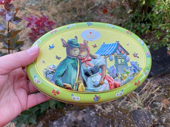 アンティーク　クッキー缶　うさぎバニー　ビンテージ アンティーク クッキー缶 うさぎバニー ビンテージ - メルカリ