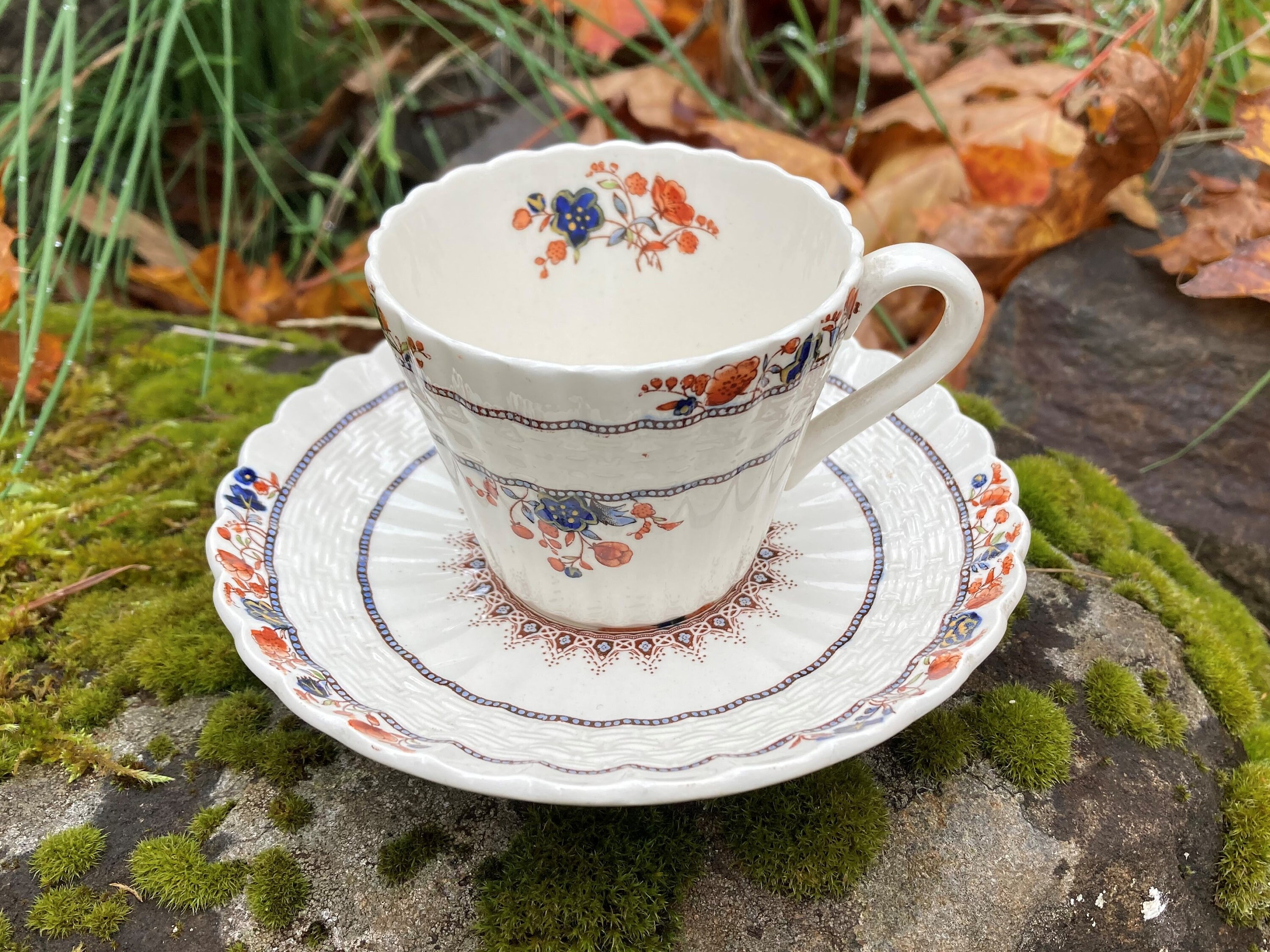 6 English Copeland Spode Stoneware Demitasse Cups and