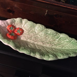 Vintage Royal Winton Grimwades Lettuce Leaf & Tomato Serving Dish (Salad Plate)