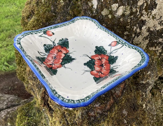 Vintage Unikat Boleslawiec ANDY Hand-decorated Signed Polish