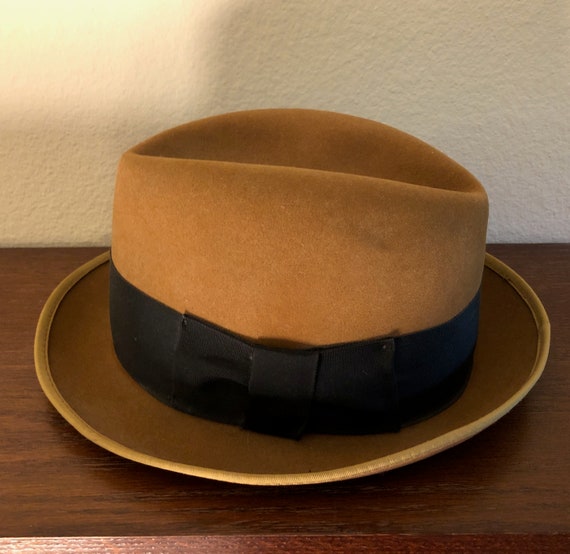 Vintage Fedora Hat Dynafelt Water Repellent Fur Blend With  display picture 2