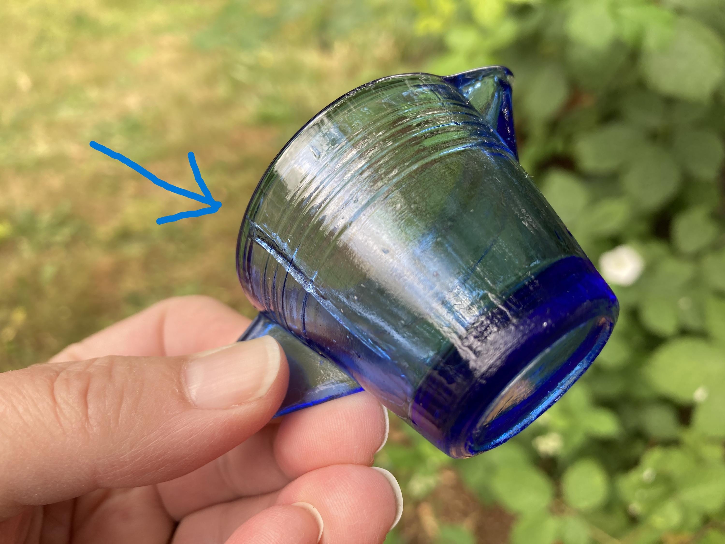 Vintage 21-piece Akro Agate Cobalt Blue Glass Child's Miniature