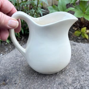 Vintage Off-White Small 5&quot; Pitcher / Creamer / Vase Embossed &quot;USA&quot; on the bottom