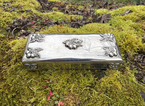 Vintage Godinger Silverplate 9" Rectangular Jewel… - image 4