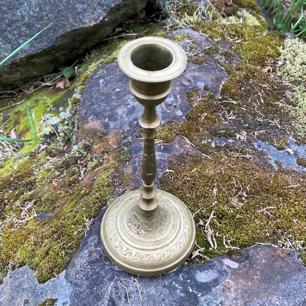Brass Candlestick Holders With Indian Etsy
