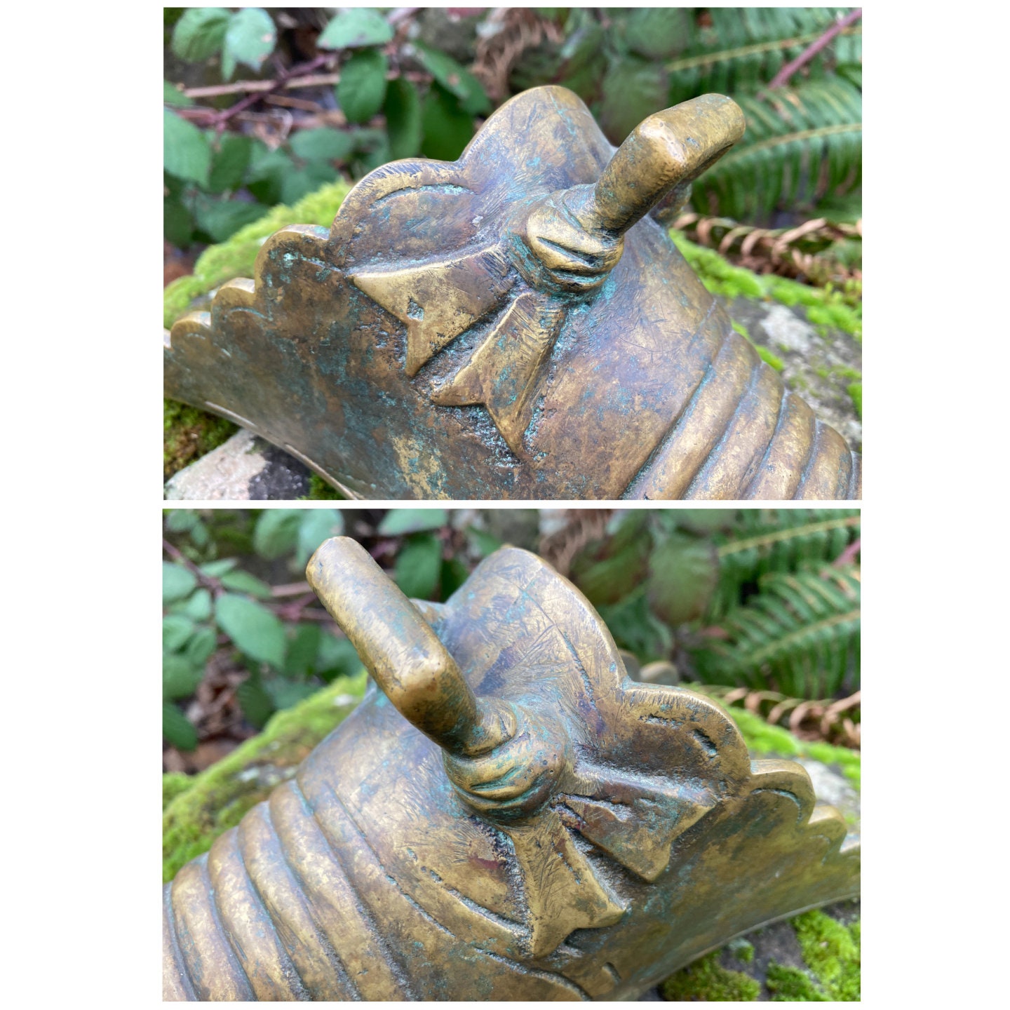 Ancien étrier D'équitation Gravé En Cuivre Et Laiton – Fait Main 18ème Siècle