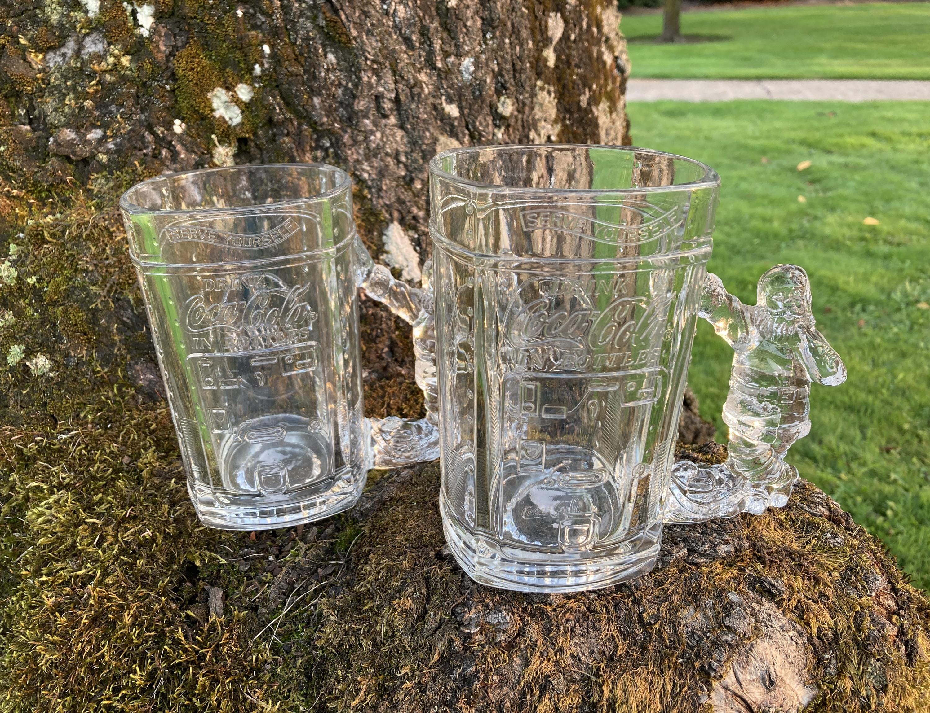 Vintage 1990's Coca-cola Heavy Glass Christmas 