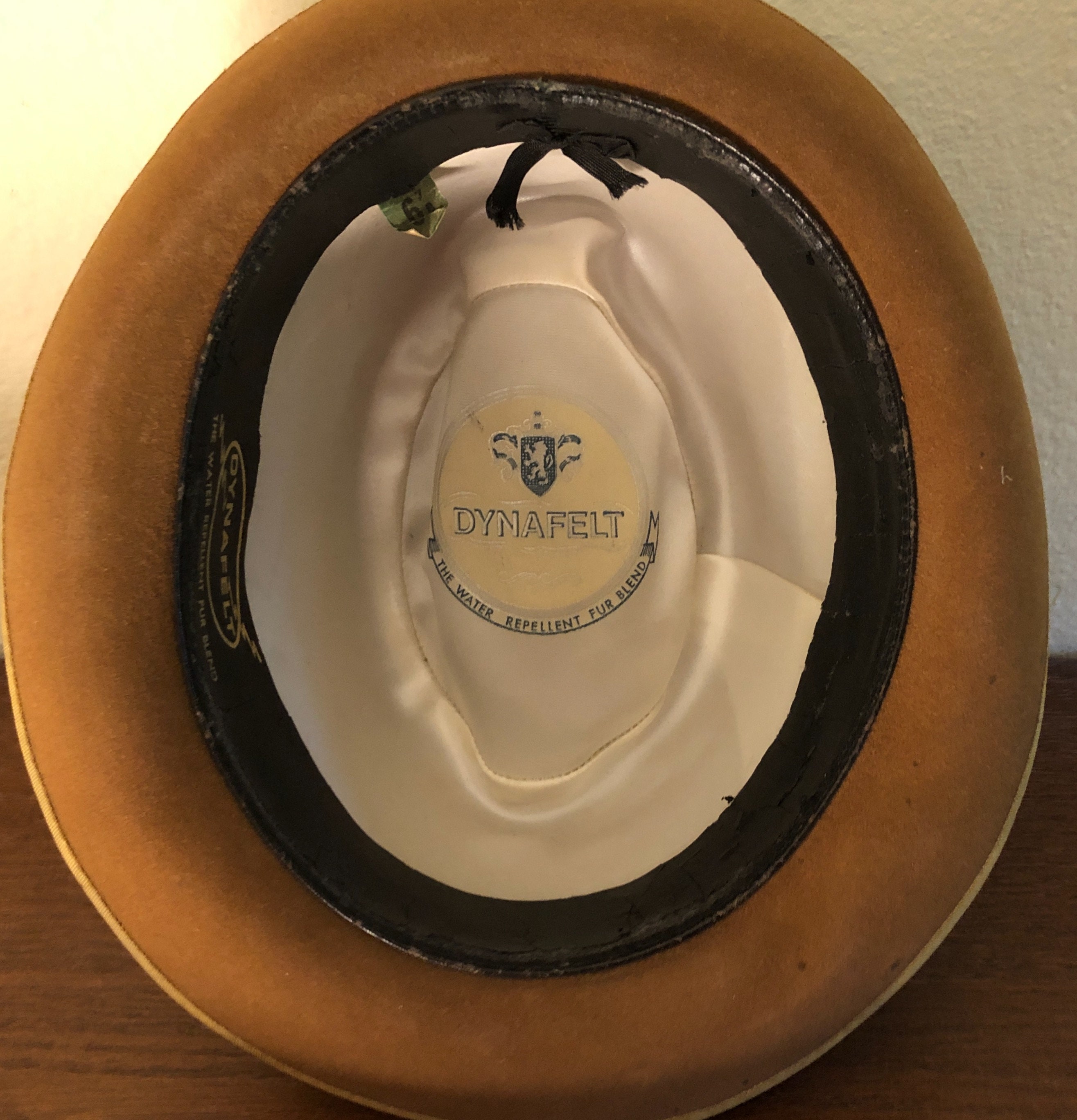 Vintage Fedora Hat Dynafelt Water Repellent Fur Blend With 