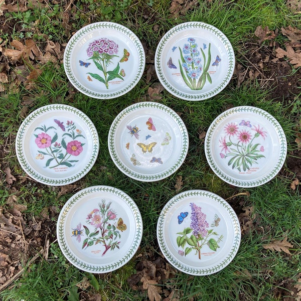 Portmeirion Botanic Garden 8.5" Salad Plate (vendu séparément) Dog Rose, Butterfly, Lilas, Jacinth, Treasure Flower, Sweet William, Rock Rose