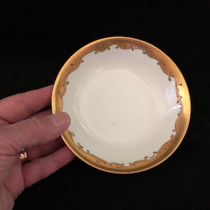 Vintage Haviland France kleine 5 &quot;Porzellanschüssel / Teller mit Goldrand