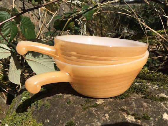 Fire king oven top ware peach luster