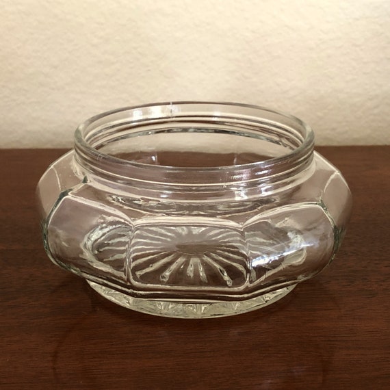 Vintage Vanity Dresser Glass Powder Jar with Pear… - image 5