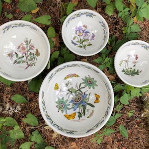 Portmeirion Botanik Garten Nesting / Stapeln / Servierschalen (separat verkauft) 11,25" Passionsblume, 9,25" Hund Rose, 7,75" Stiefmütterchen oder Daisy