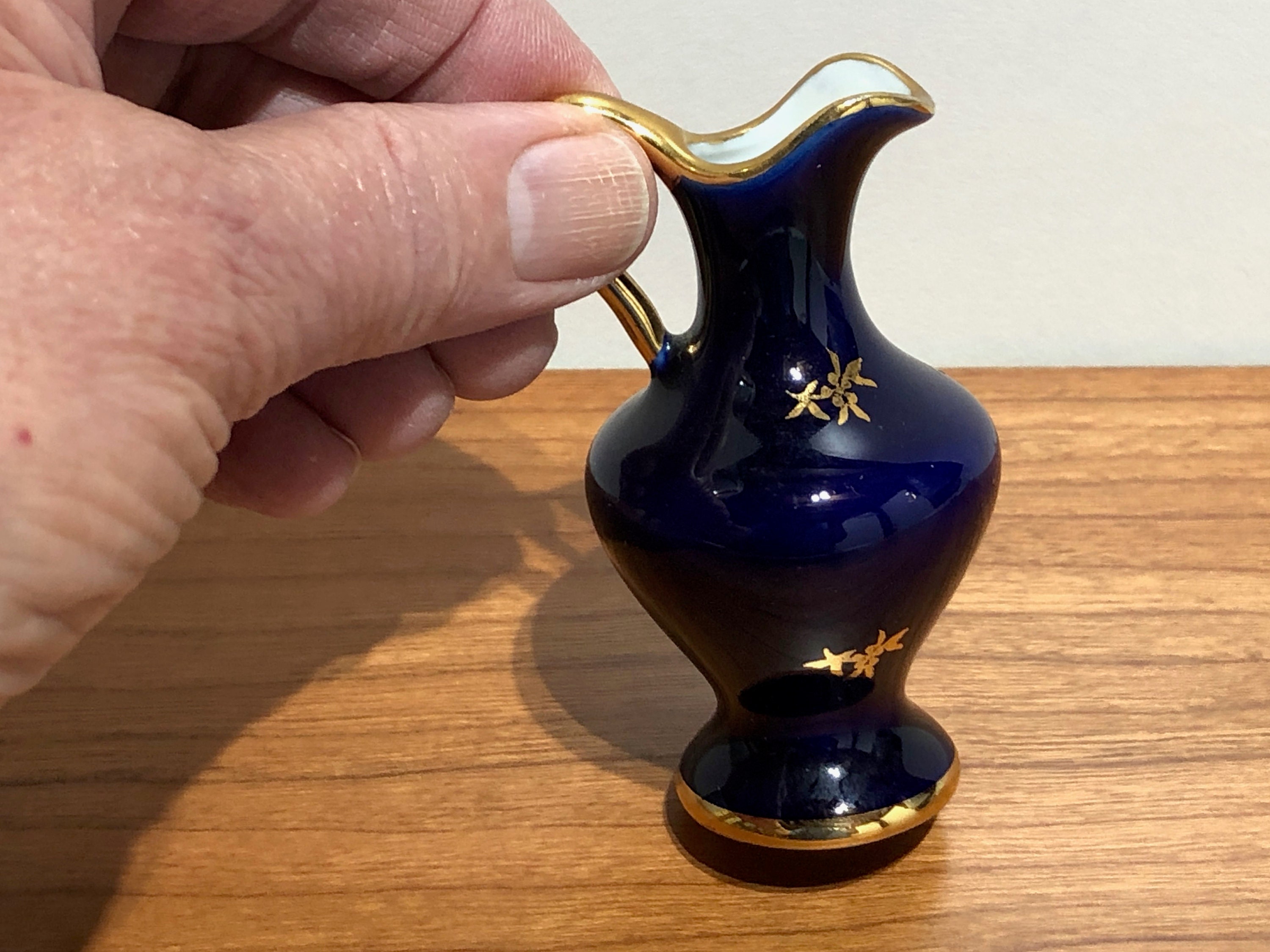 Vintage Limoges Cobalt Blue Miniature 3