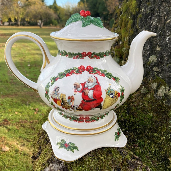 Christmas Teapot Etsy