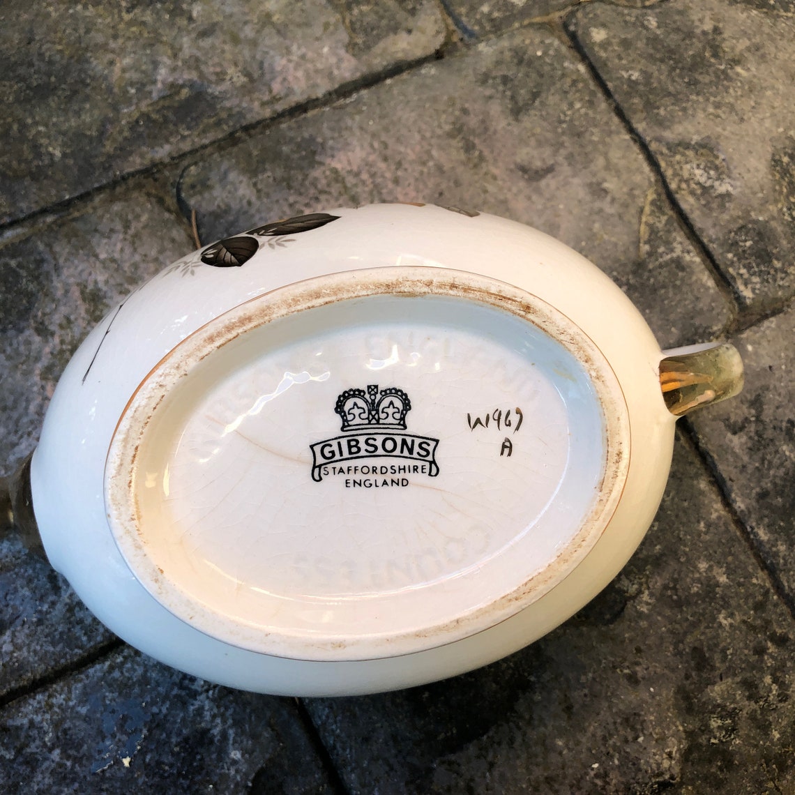 Vintage Gibsons Staffordshire English Bone China Teapot With Etsy