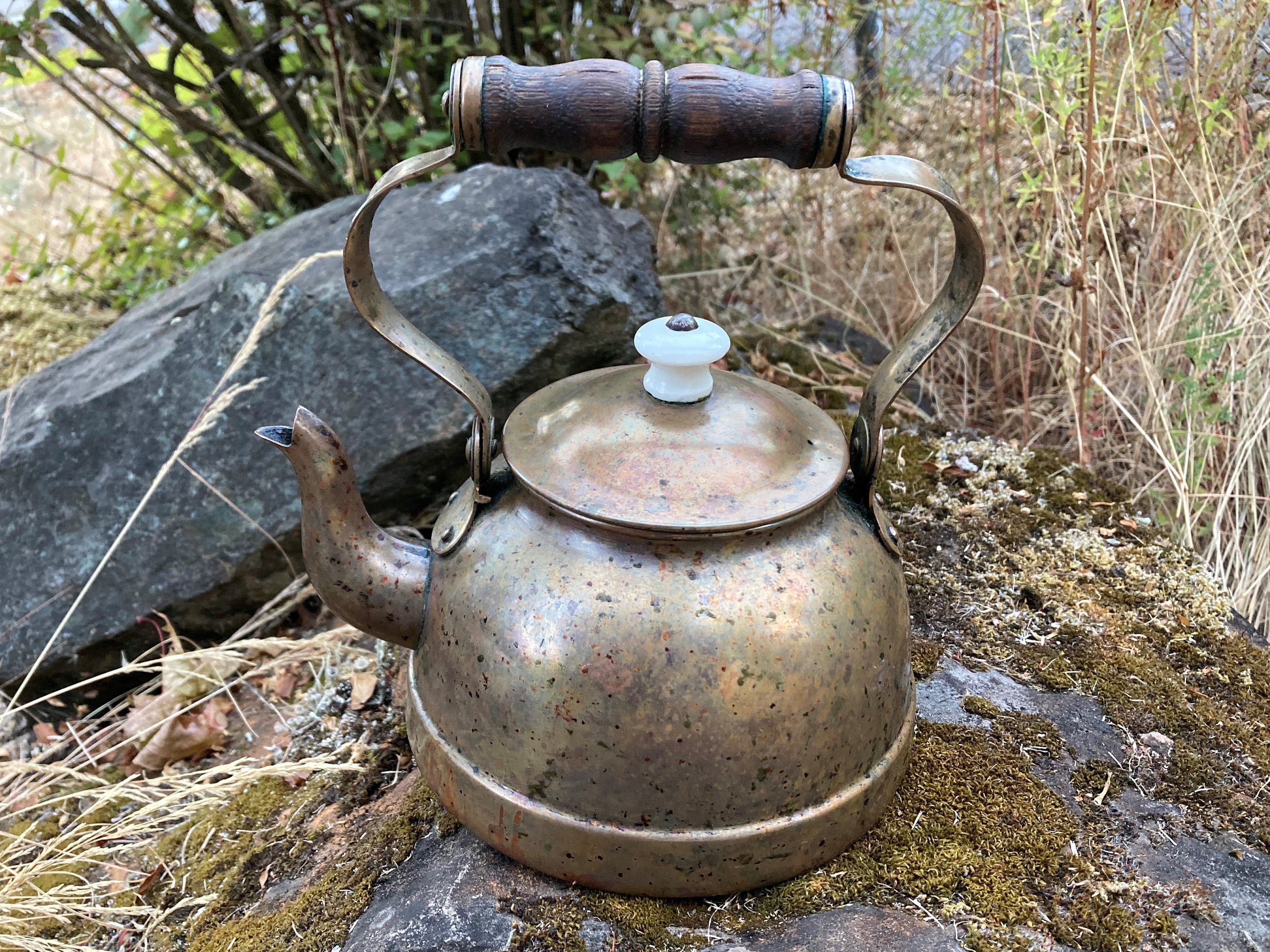 Vintage Copper Tea Kettle With Pewter Spout. Viking Copper M.S.C.O. 