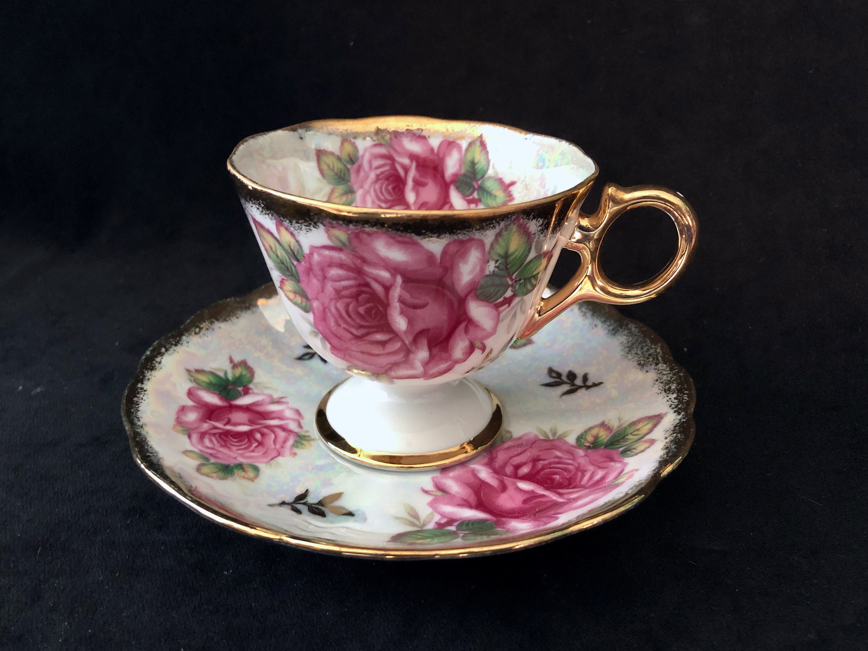 Vintage Lipper and Mann Royal Halsey Lusterware Footed Teacup