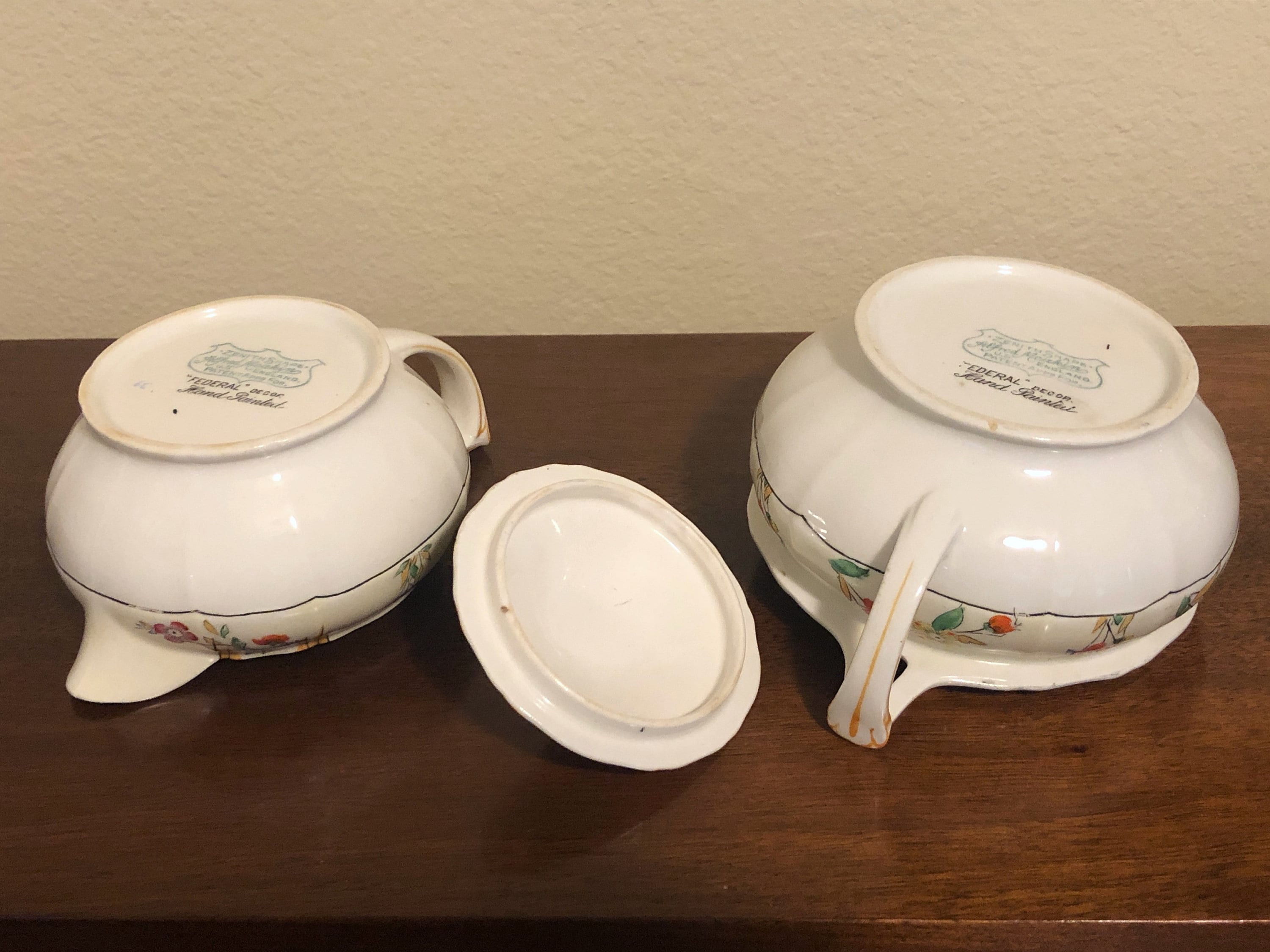 Vintage Antique 1920s Alfred Meakin Hand Painted Porcelain
