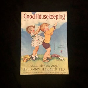 Vintage Collectible Good Housekeeping Magazine July 1934 With Boy And Girl Flying Kites, Issue Vol. XCIX No. 1