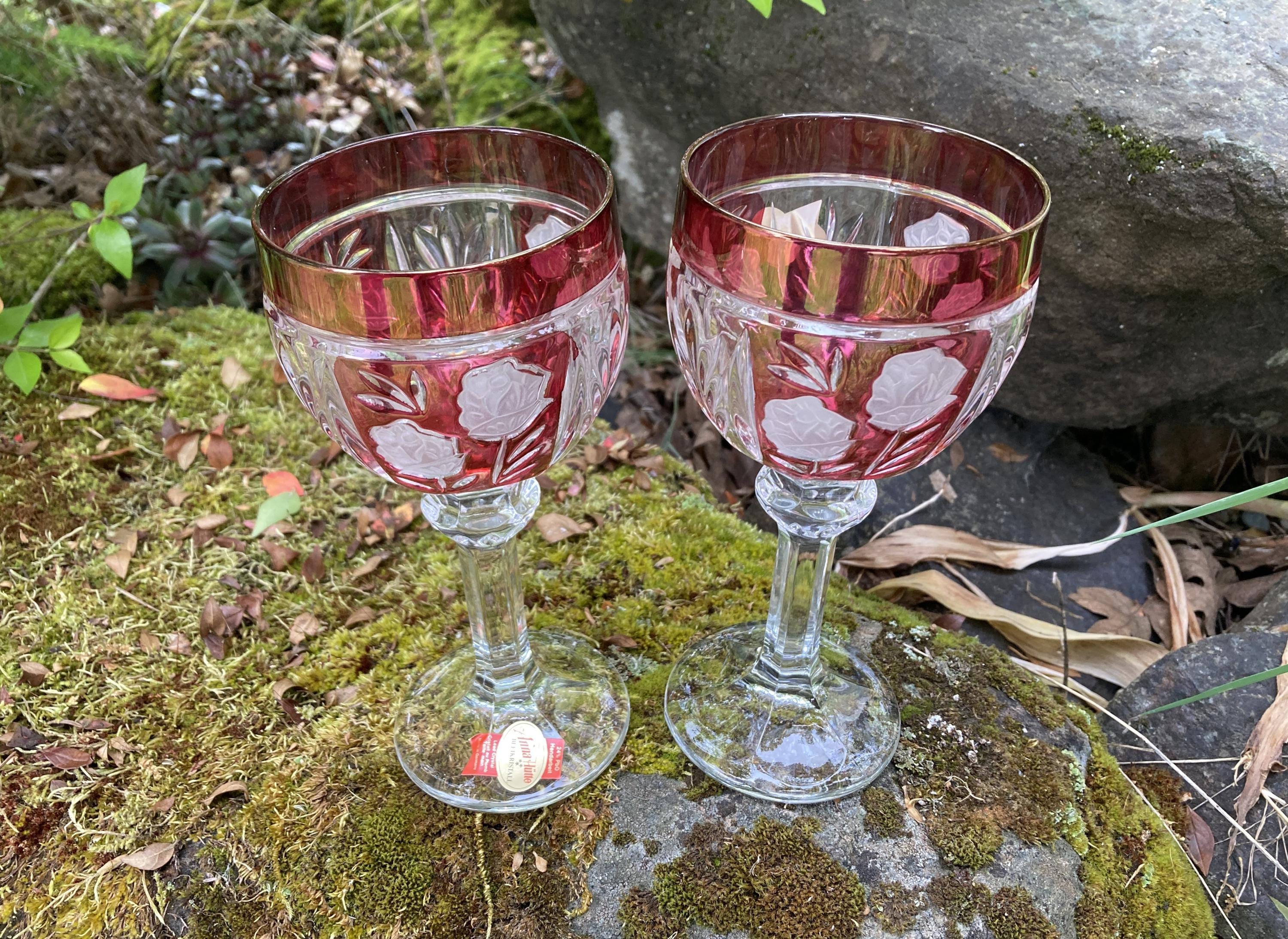 美しい！ヴィンテージのAnna Hutte Bleikristall 鉛クリスタル ルビー