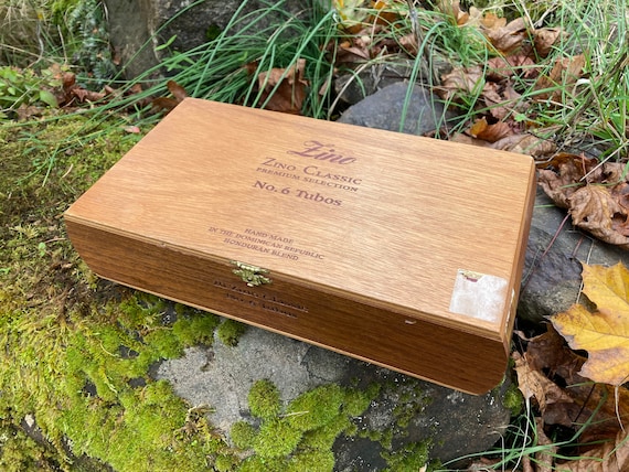 Empty Wooden zino Classic Cigar Box dominican Republic 11 X 6 X
