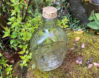 Vintage 1976 Bicentennial Log Cabin Syrup Clear Glass Collectible Bottle w/ Liberty Bell