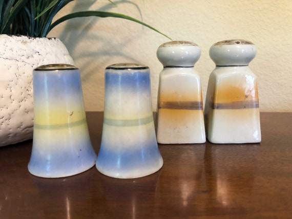 Vintage Hand Painted Salt and Pepper Shakers, Made in Japan