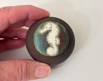 Vintage Raku Art Pottery Signed Jeremy Diller 2" Iridescent Trinket Jars/Dream Catchers (3 Available, Price is for One)