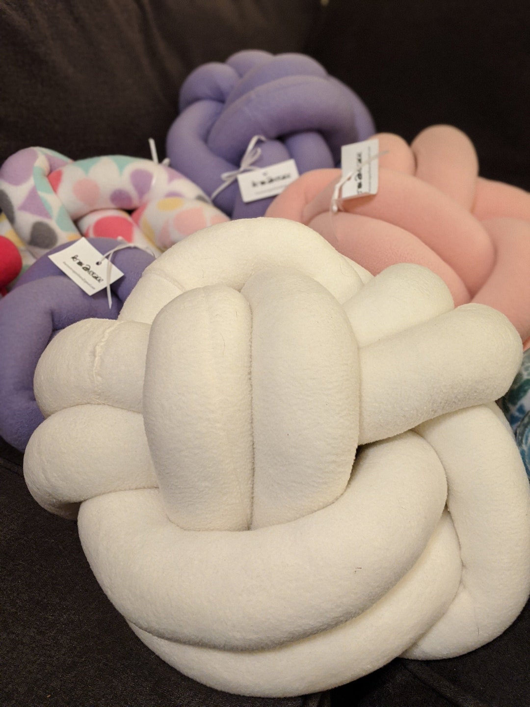 Knotted Pillow Balls Custom Color Requests Etsy