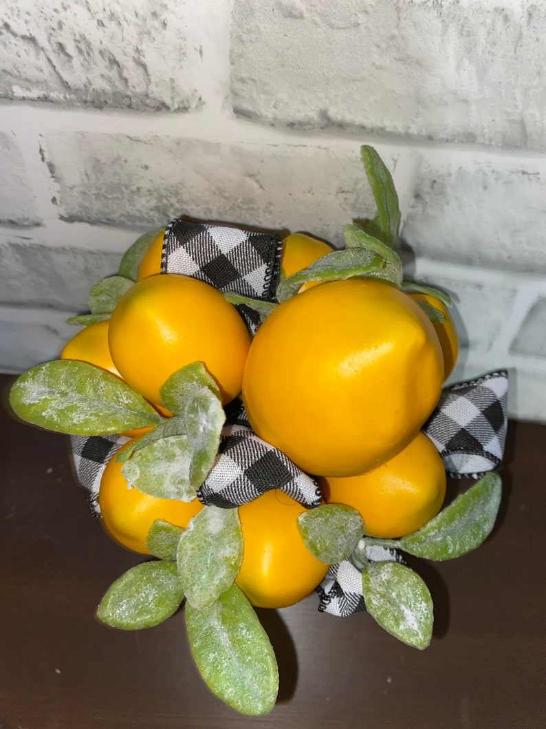 Lemon Floral Arrangement Summertime Lemons Modern Etsy