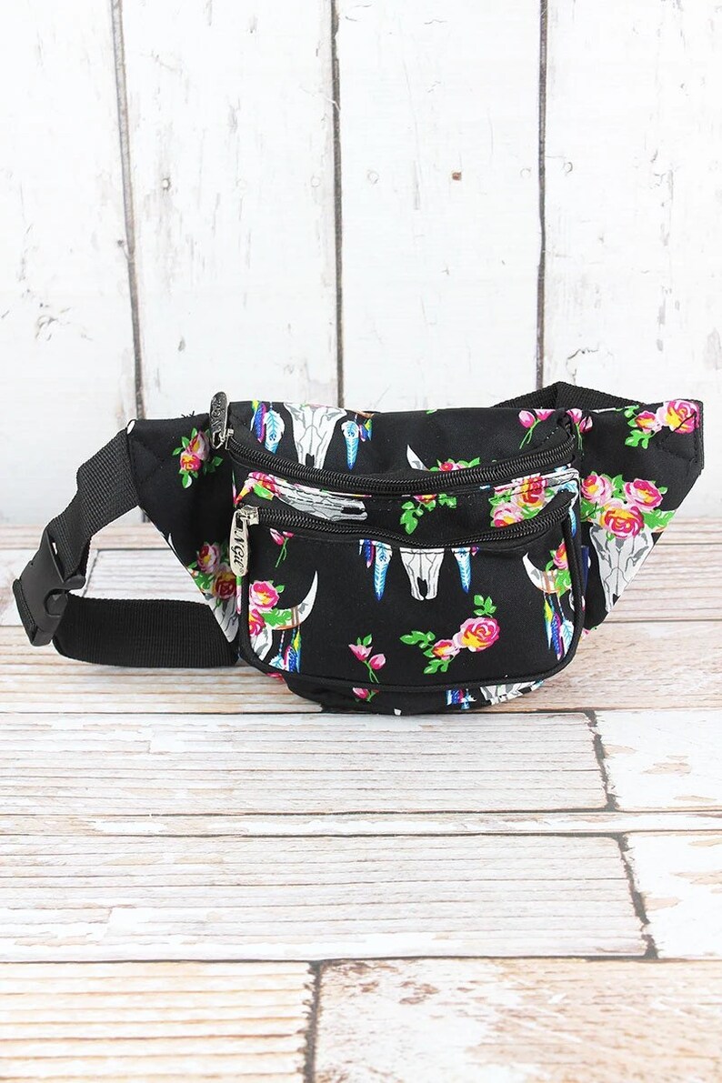 Free Spirit Steer Western Fanny Pack Floral Boho Ranch Travel Festival Christmas Gift Present for her