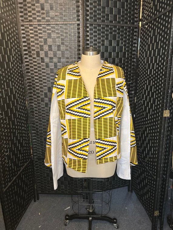 Yellow Cape Blazer Ankara Blazer Cape 